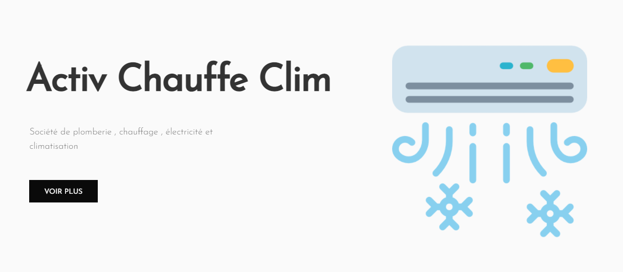 site activ chauffe clim réalisé par Referencemoi